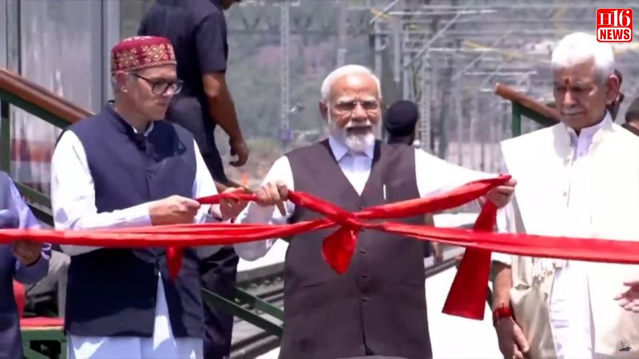 PM Modi Inaugurates World's Highest Railway Bridge Over Chenab River In J-K
